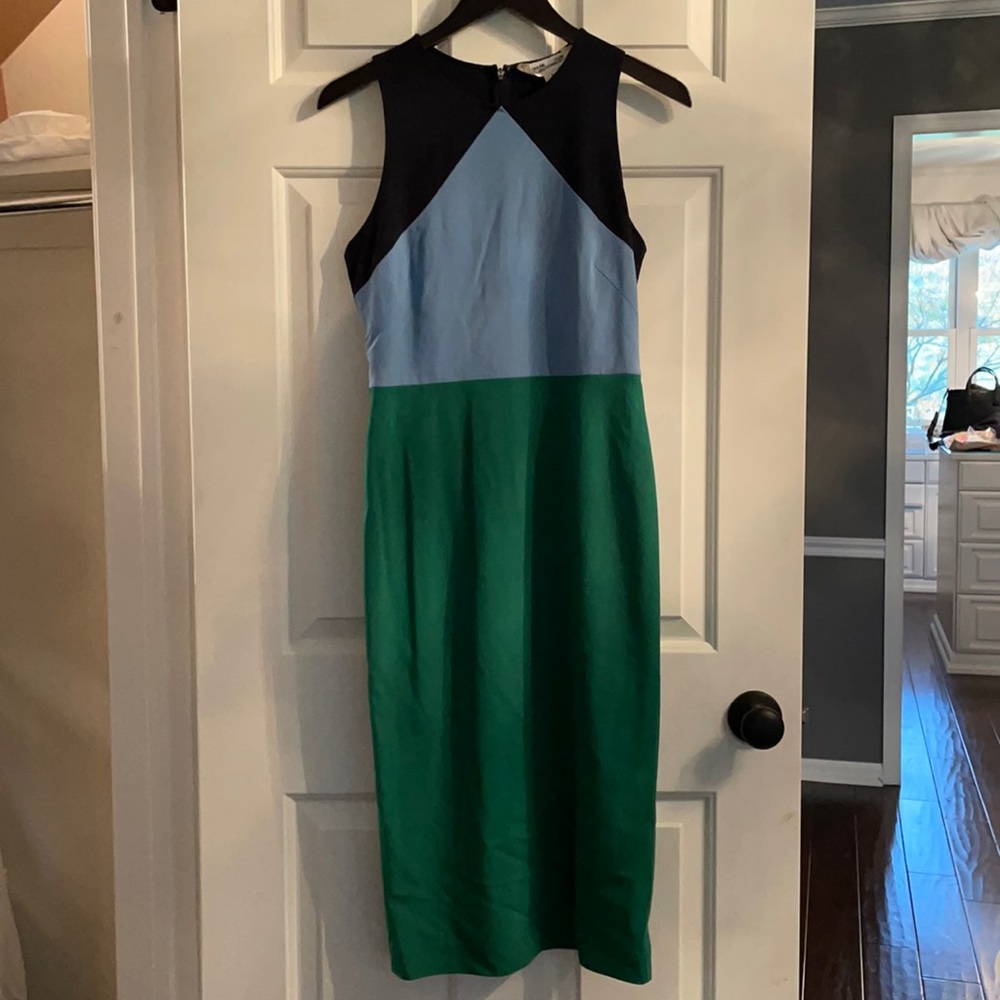 Diane Von Furstenberg color block dress, Size: 6